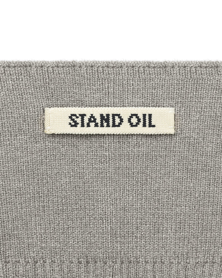 Stand Oil Snap Knit Leg Warmer — Gray