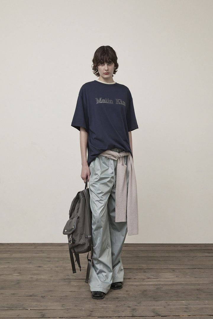 Matin Kim Vintage Logo Graphic Top — Navy blue