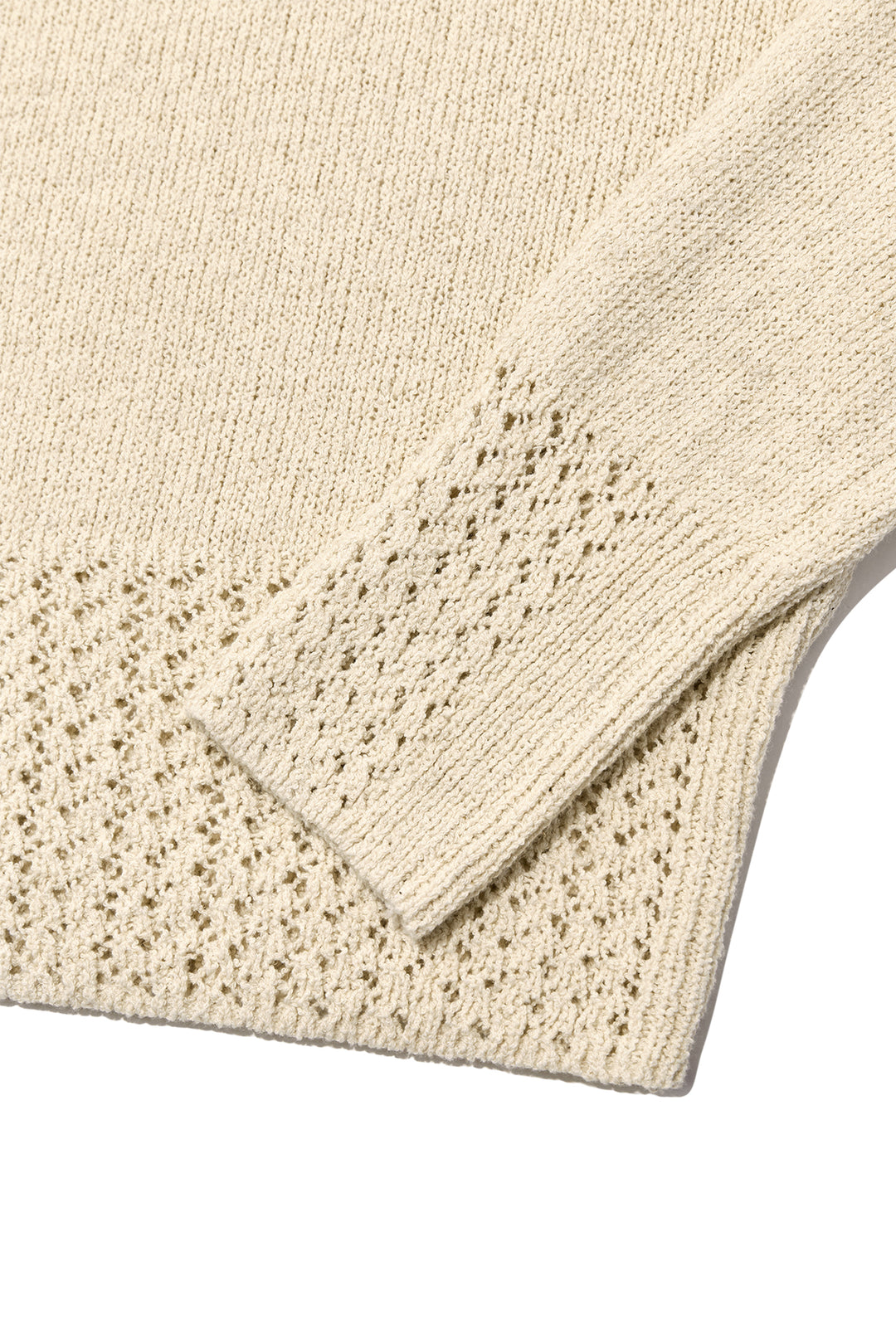 Matin Kim Punching Point Pullover — Ivory
