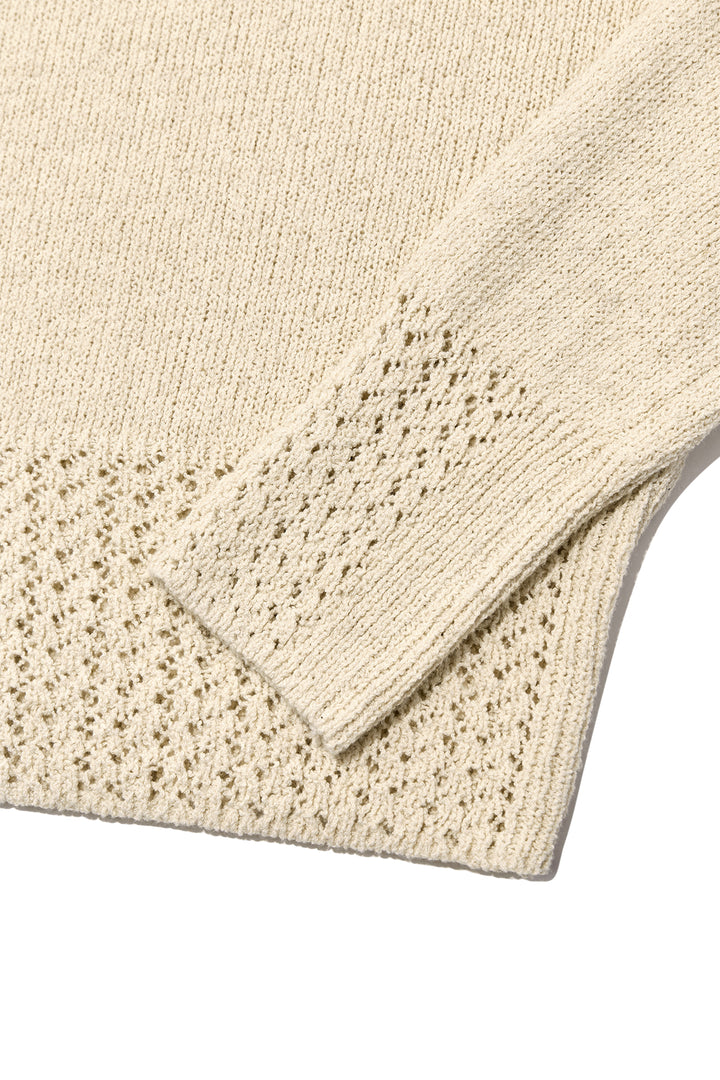 Matin Kim Punching Point Pullover — Ivory