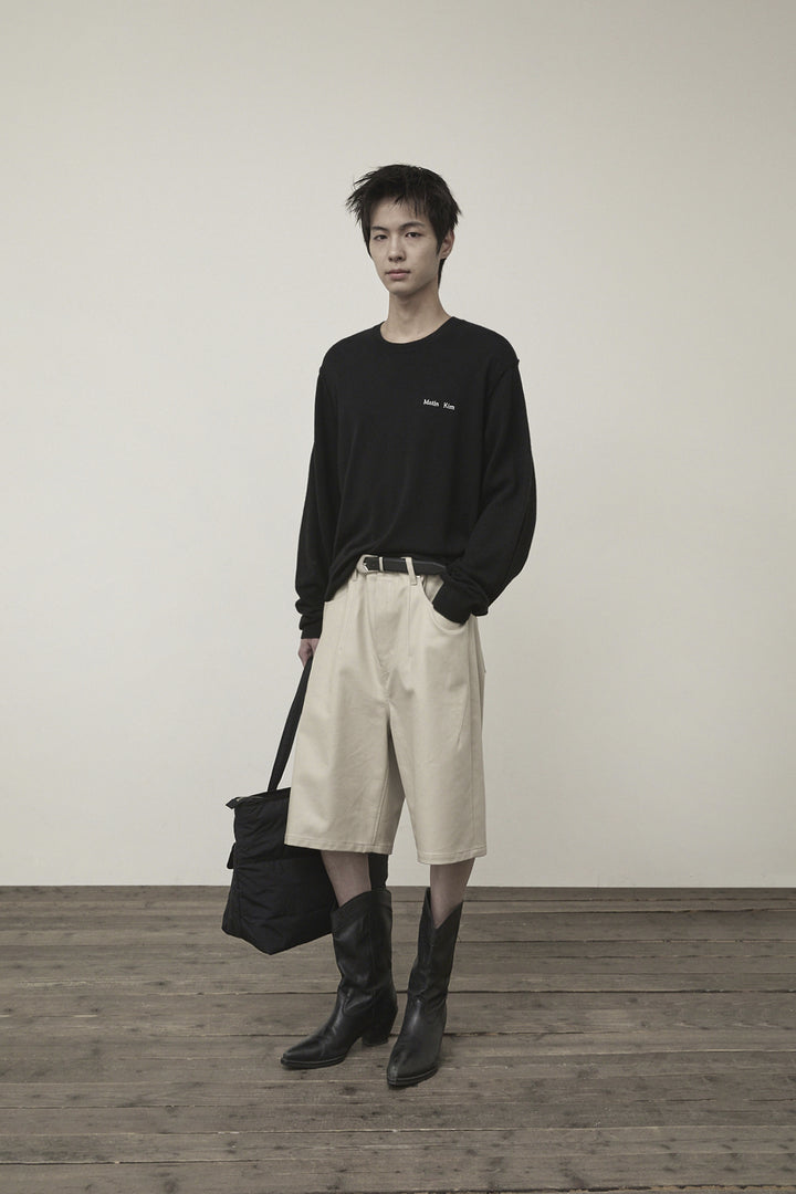 Matin Kim Cashmere Blended Round Knit — Black