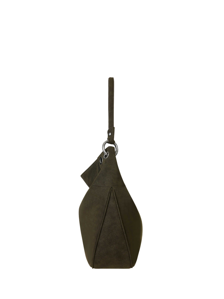 Stand Oil Lua Bag — Nubuck Crossbody — Khaki Brown