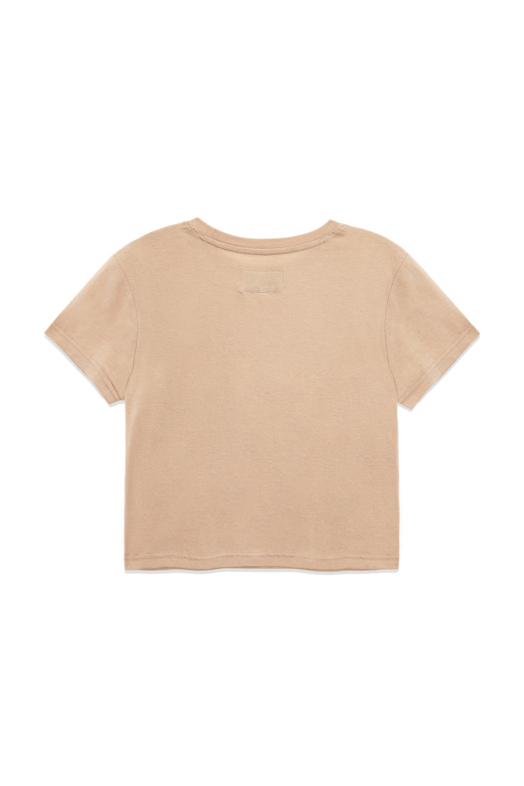 Matin Kim Stamp Logo Graphic Crop Top — Beige