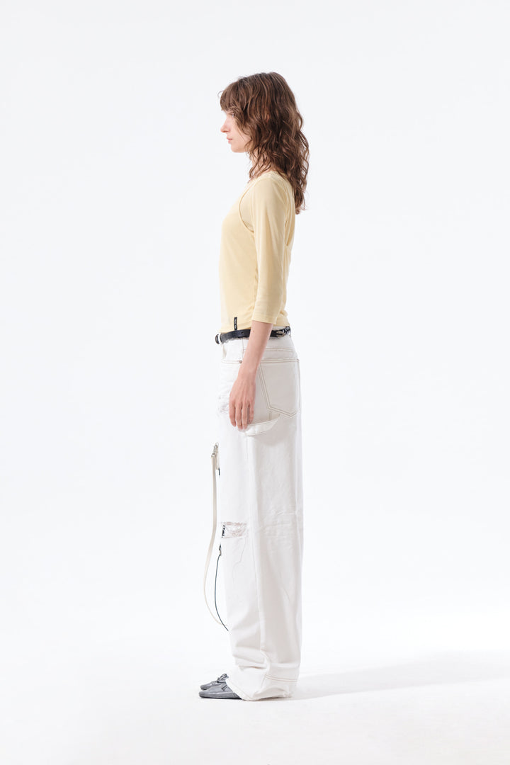 Matin Kim 3/4 Sleeve Layered Tank Top — Yellow