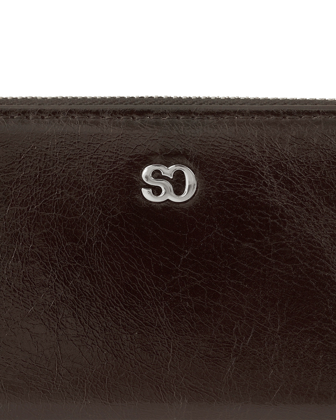 Stand Oil Post Wallet — Glossy Mini Cardholder — Maroon