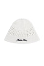 Matin Kim Crochet Cotton Bucket Hat — White