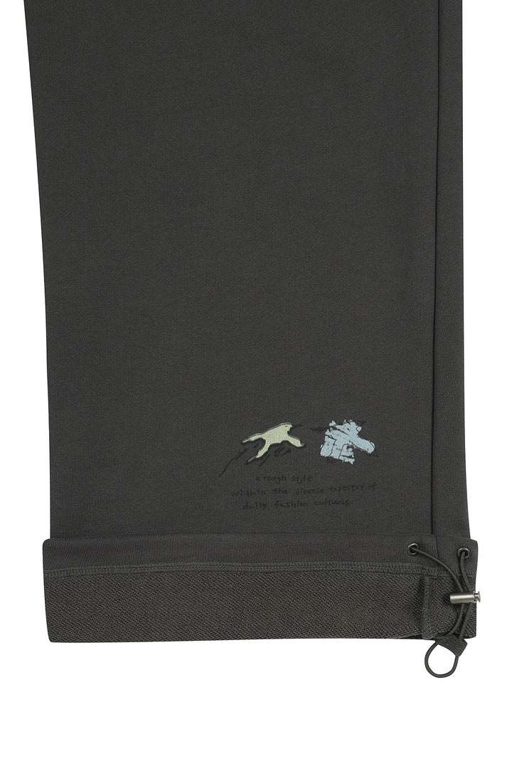 Matin Kim Graffiti Artwork Sweatpants — Charcoal