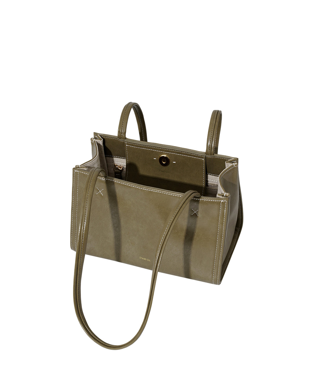 Stand Oil Oblong Tiny Shoulder Bag — Basil green