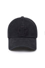Matin Kim Washed Circle Logo Ball Cap — Black
