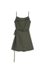 Matin Kim Sleeveless Wrap Dress — Khaki