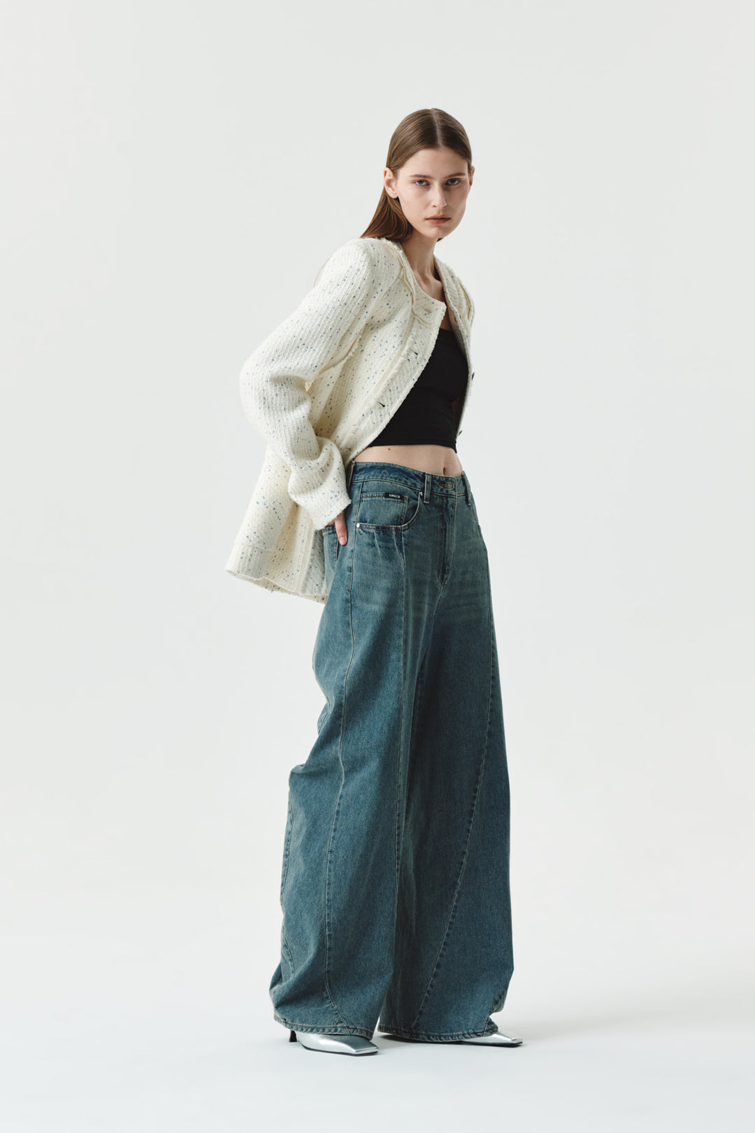 KIMMATIN Line Point Drapery Denim — Blue