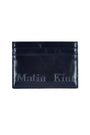 Matin Kim Embossed Logo Card Wallet — Navy blue