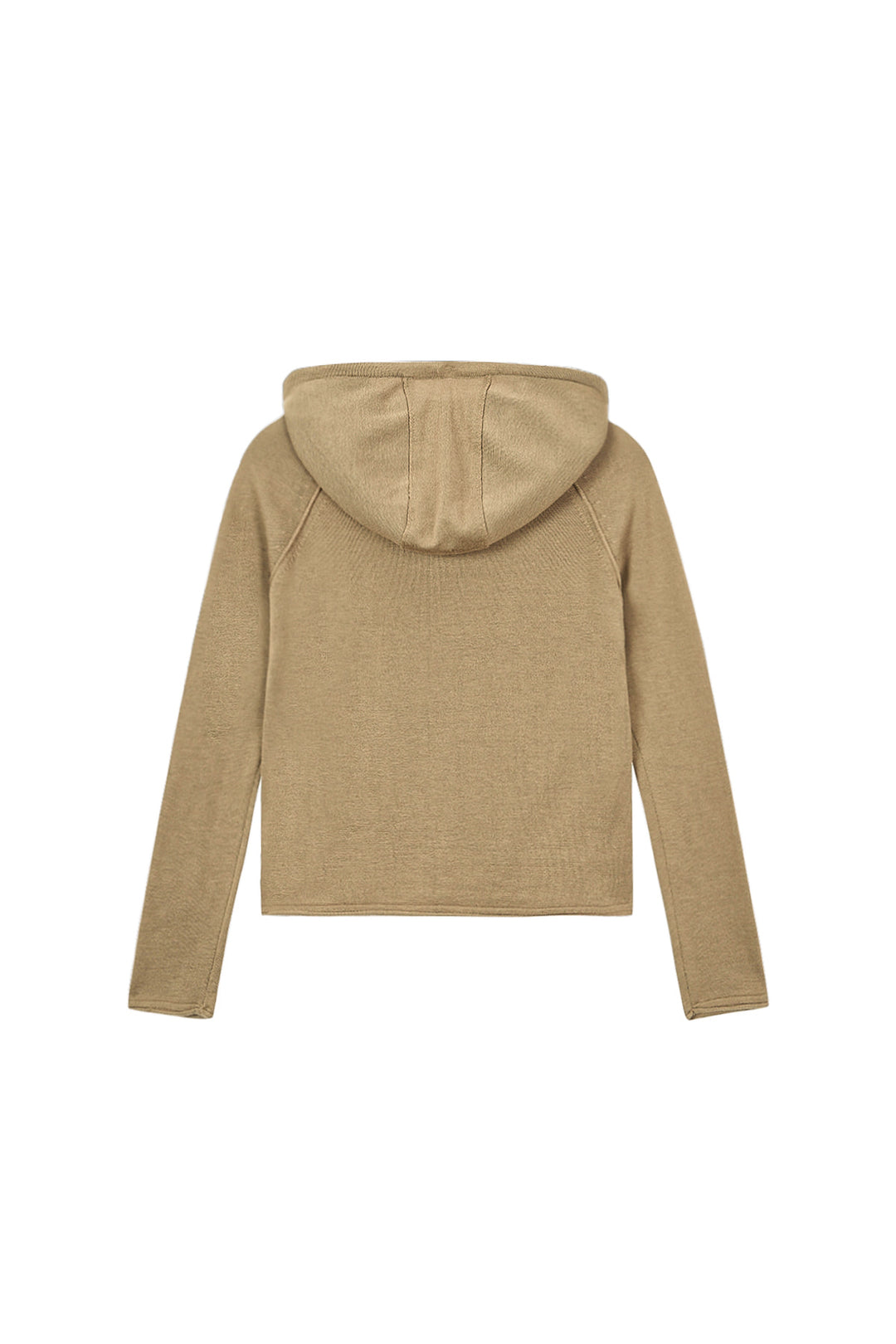 Matin Kim Button Hoody Raglan Knit — Khaki
