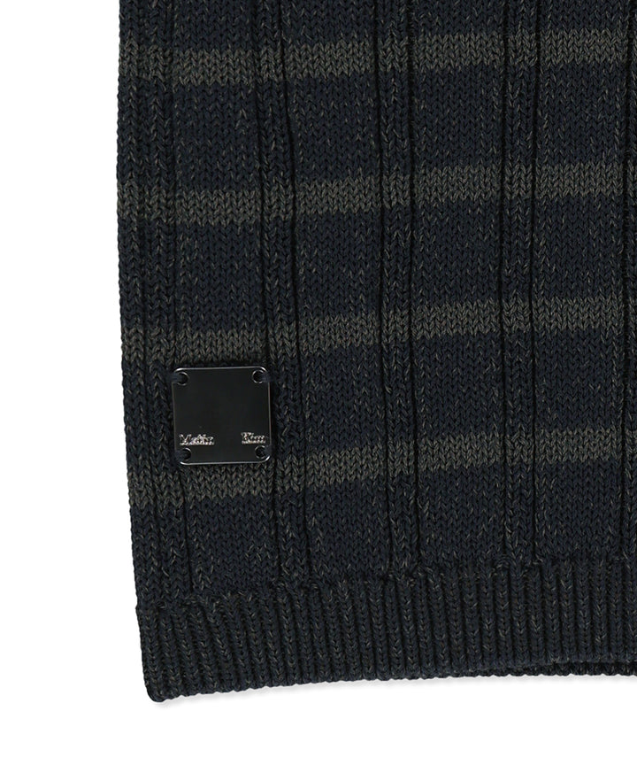 Matin Kim Stripe Knit Shorts — Navy blue