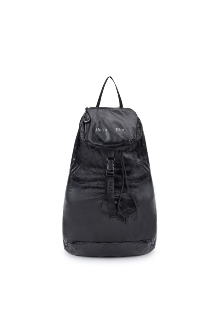 Matin Kim Glossy Packable Backpack — Black