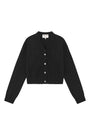 Matin Kim Back Logo See-Through Cardigan — Black