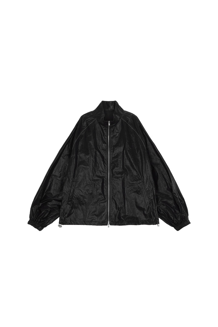 Matin Kim Logo Coating Jumper — Black