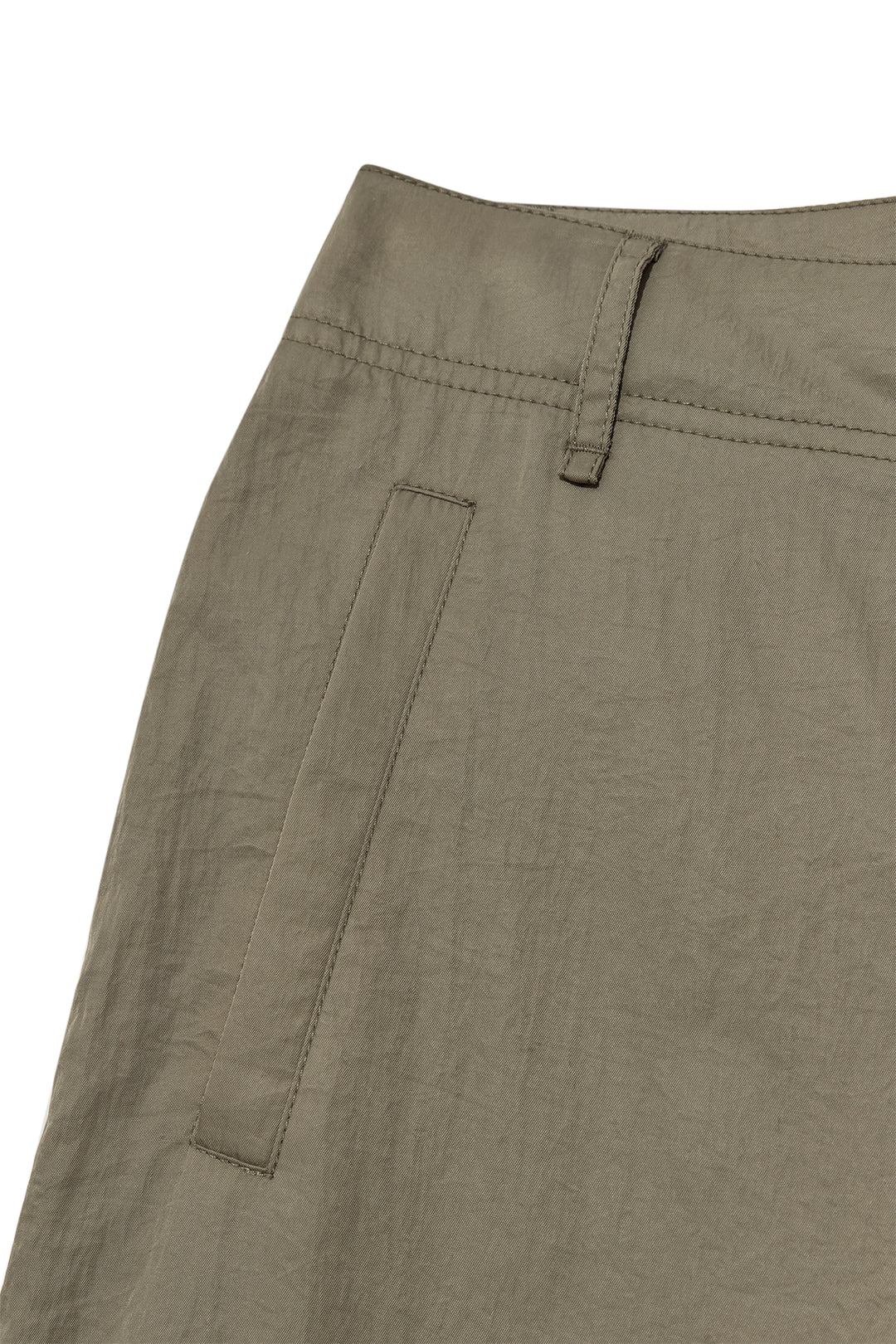 Matin Kim Zipper Detail Nylon Pants — Khaki
