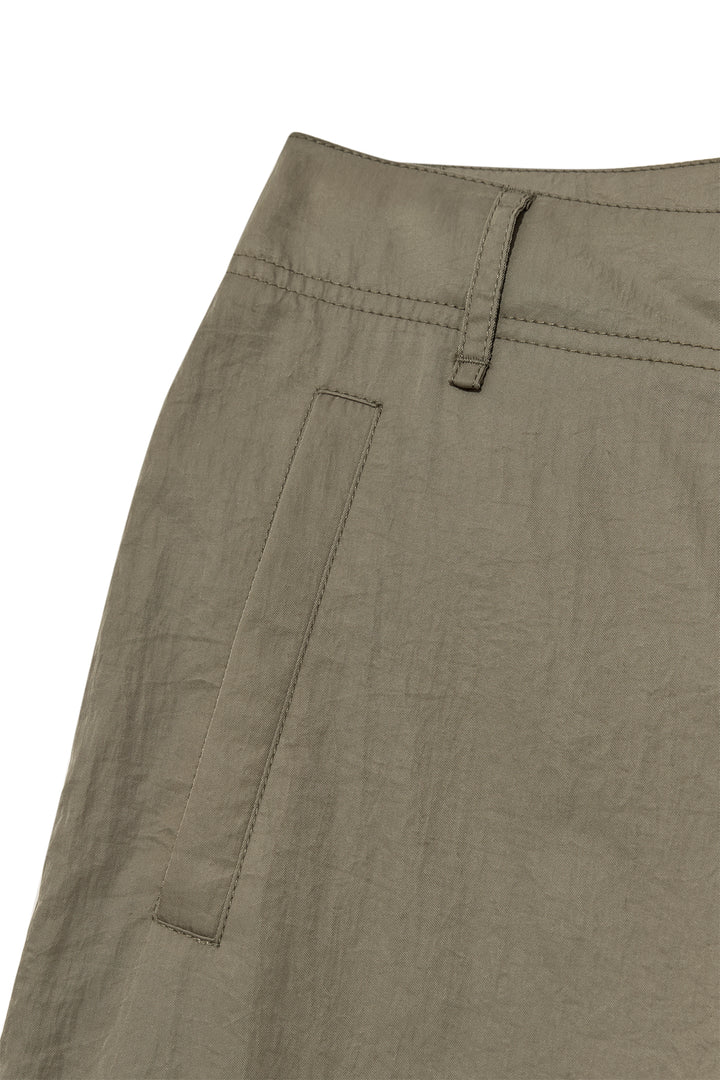 Matin Kim Zipper Detail Nylon Pants — Khaki