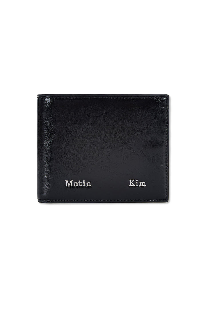 Matin Kim Steel Logo Business Wallet — Black
