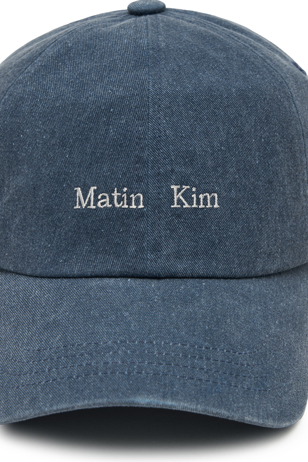 Matin Kim Mini Classic Logo Ball Cap Smoke — Blue