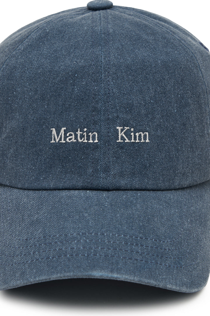 Matin Kim Mini Classic Logo Ball Cap Smoke — Blue