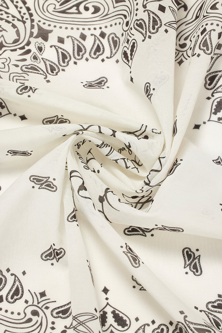 Matin Kim Vintage Printed Bandana — Ivory
