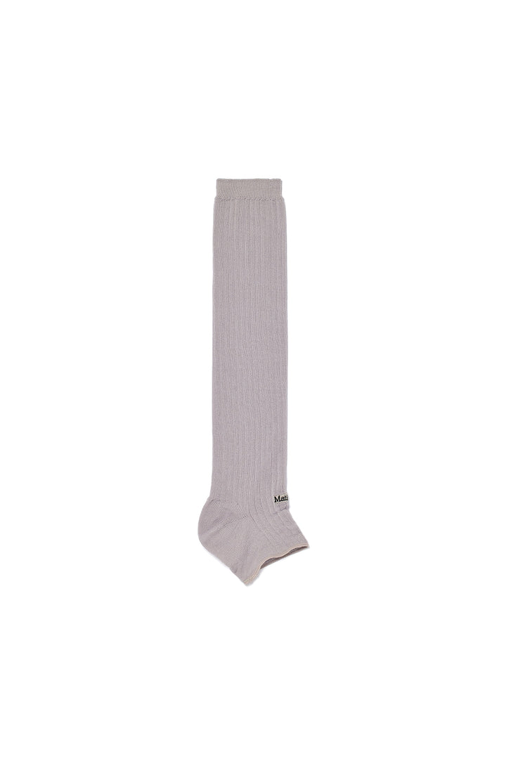 Matin Kim Soft Warmer Half Knee Socks — Gray