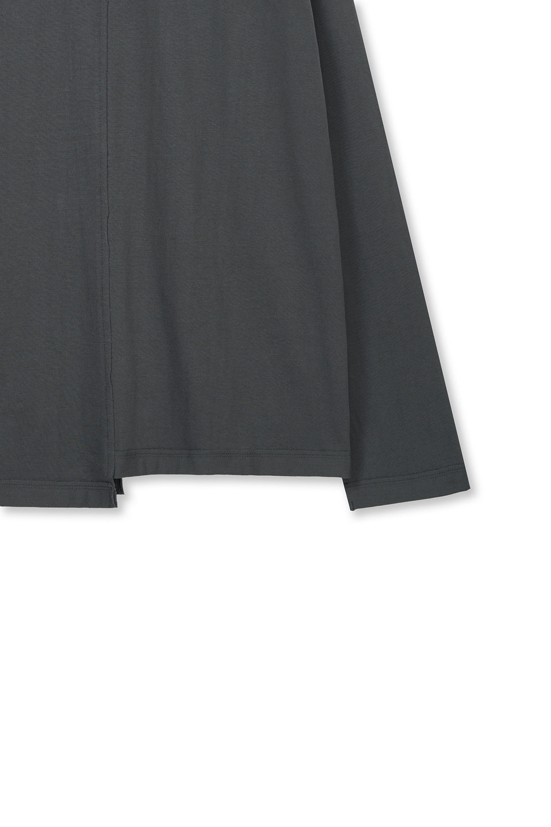 Matin Kim Asymmetric Logo Top — Charcoal