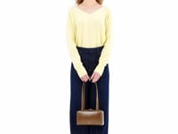 Stand Oil Post Bag — Square Box Shoulder Bag — Stitch Mocha