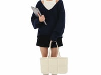Stand Oil Bubble Bag — Padded Oblong Crossbody — Cream