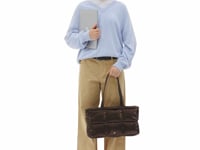 Stand Oil Bubble Bag — Padded Oblong Crossbody — Maroon