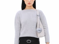 Stand Oil Belted Mirror Keyring — Silver denim