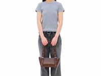 Stand Oil Boat Bag — Glossy Shoulder Crossbody — Brown