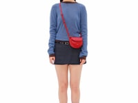 Stand Oil Mino Bag — Half Moon Crossbody — Red