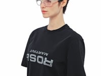 Stand Oil Curved Glow Semi-Goggle Sunglasses — Cream