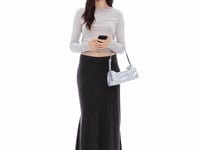 Stand Oil Pleats Bag — Wrinkled Tote — Silver