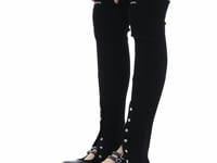 Stand Oil Snap Knit Leg Warmer — Black
