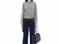 Stand Oil Bubble Bag — Padded Oblong Crossbody — Leathery Black