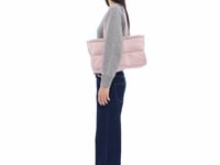 Stand Oil Bubble Bag — Padded Oblong Crossbody — Soft Pink