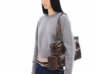 Stand Oil Bubble Pouch — Quilted Nylon Mini — Maroon