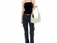 Stand Oil Tickle Bag — Glossy Half-Moon Crossbody — Olive